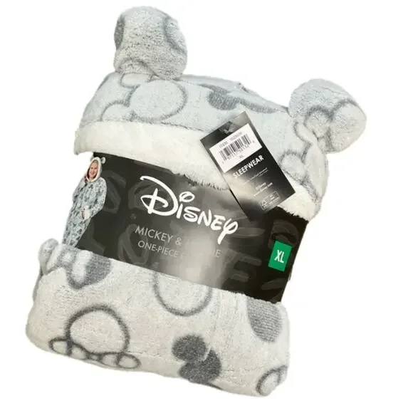 Disney Women's Mickey Mouse Pajamas Gray Size XL NWT - Picture 2 of 9